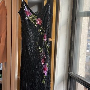 elegant silk sequin dress